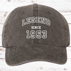 70th Birthday, Legend Since 1953 Pigment Dyed Unstructured Baseball Cap, 70th Bday, Gift For 70th, 70th Bday Gift, 70th bday hat More Colors image 6