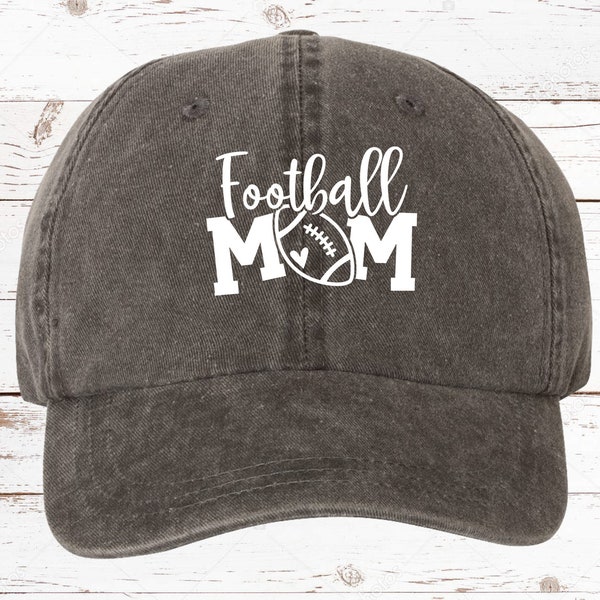 Football Mom Hat, Pigment Dyed Unstructured Cap, Football Mom, Game Day, Football Game, Football Mom, Football Mom Squad, Football Hat