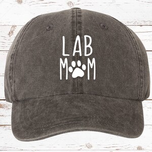 Lab Mom Unstructured Dad Hat, Pigment Dyed Unstructured Baseball Cap, Dog Mama, Dog Mom, Gift For Her, Fur Mama, Dog Lover, Labrador Mom