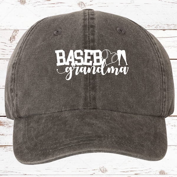 Baseball Grandma Pigment Dyed Unstructured Baseball Cap, Baseball Grandma, Game Day Hat, Baseball Game Day Hat Baseball Grandma More Colors!