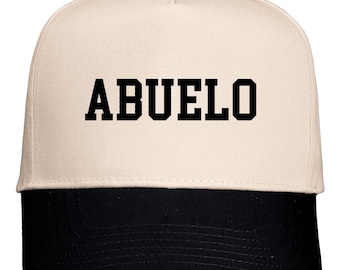 Abuelo EMBROIDERED Hat Five-Panel Twill Cap, Abuelo Hat, Gift For Abuelo, Gift For Him, Grandpa Hat, Abuelo Hat, Abuelo Gift, Father's Day