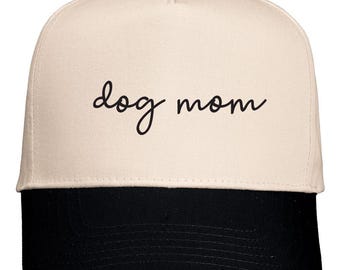 Dog Mom Script EMBROIDERED Hat Five-Panel Twill Cap, Dog Mom Hat, Gift For Dog Mom, Fur Mama, Fur Mom, Gift For Her, Dog Mom Gift, Dog Mama