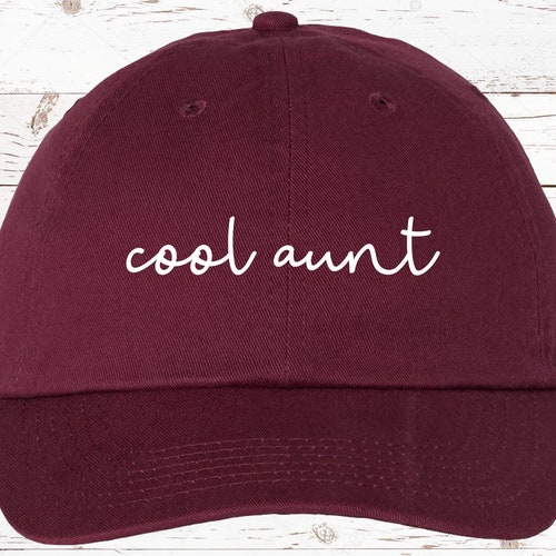 Aunt Life Script Dad Hat Pigment Dyed Unstructured Baseball Etsy