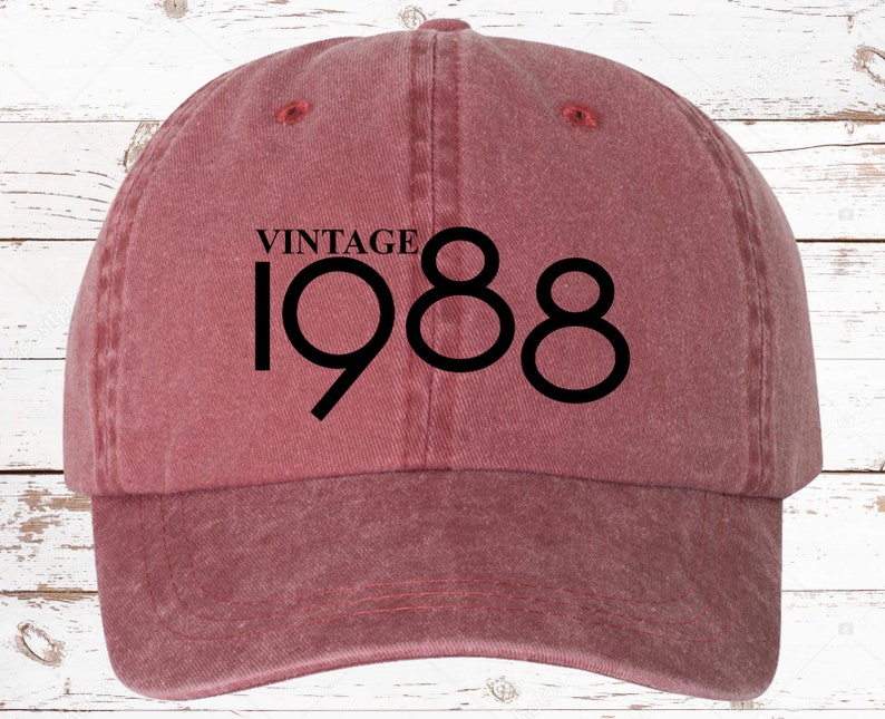Vintage 1988 31st Birthday Dad Hat, Pigment Dyed Unstructured Baseball Cap, 31st Bday, Gift For 31st, Gift For Her, Tons Of Color Options image 1
