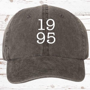 30th Birthday, 1995 Stacked Pigment Dyed Unstructured Baseball Cap, 30th Bday, Gift For 30th, 30th Bday Gift, 30th bday hat, More Colors!