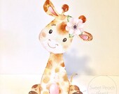 Girl Giraffe Baby Shower Decor Stand Up Safari Animals Nursery