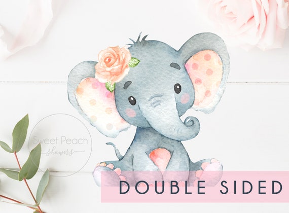 DOUBLE Sided Cut Outs Girl Safari Baby Shower Decor Centerpieces Nursery Decorations Cutout Elephant Monkey Giraffe Zebra Rhino Lion Snake Il_570xn