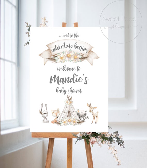 the adventure begins baby shower decorations