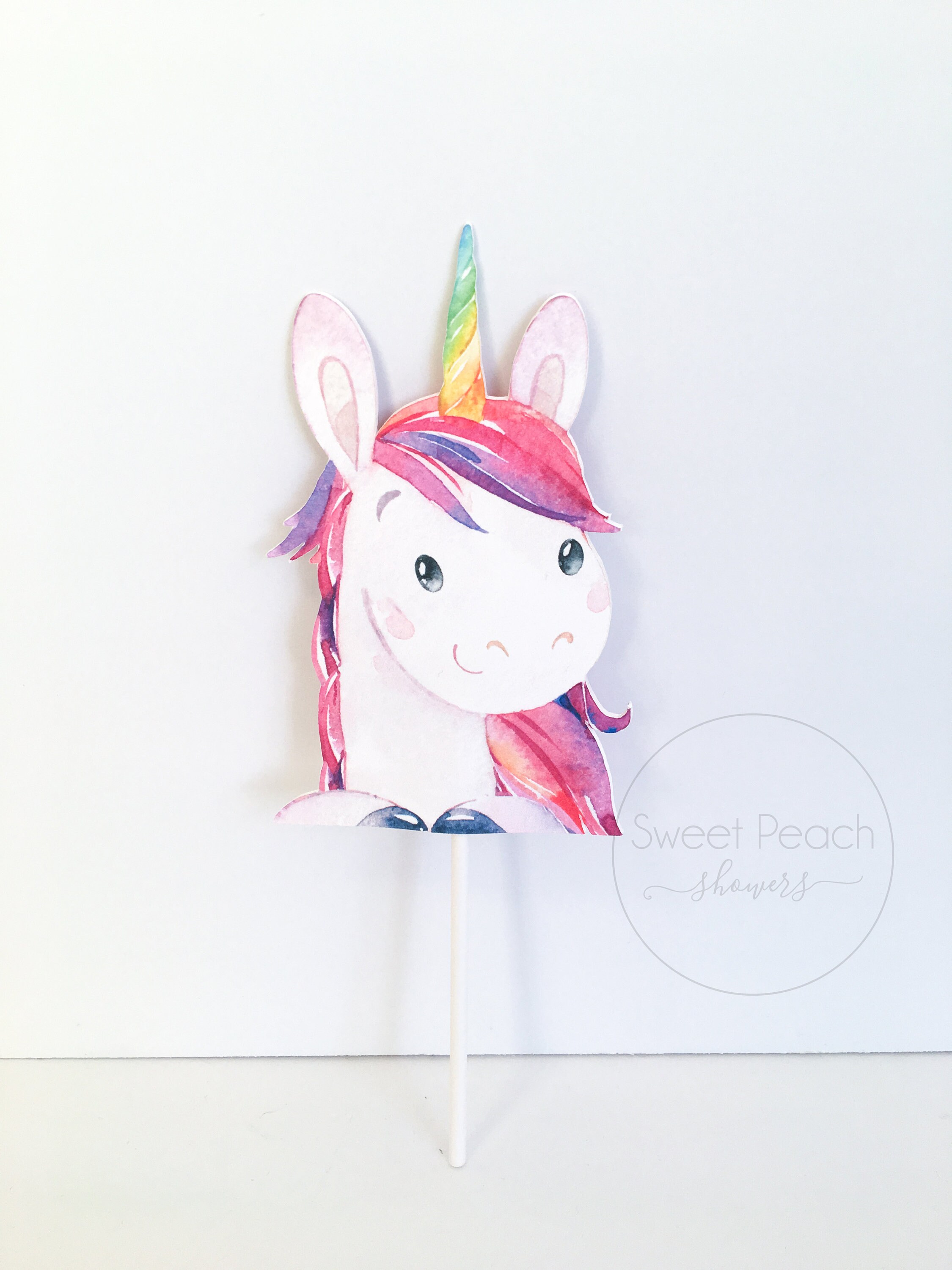 Unicorn Theme Cake Topper Unicorn Theme Cake Topper