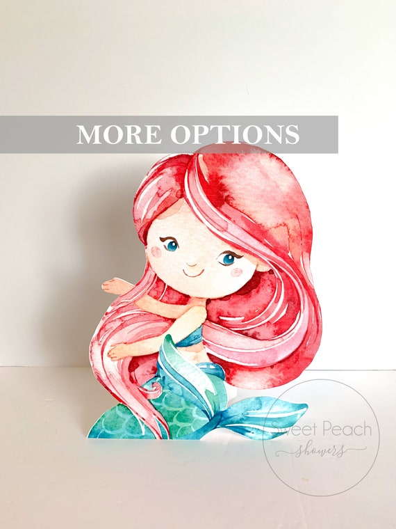 Mermaid Birthday Baby Shower Decor Mermaids Ocean Nursery Centerpiece Girl Party Stand Up Table Decoration Under The Sea Theme Idea Nautical By Sweet Peach Showers Catch My Party