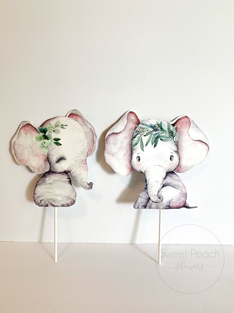 Elephant Cake Topper Baby Shower Decor Centerpiece Decoration - Etsy