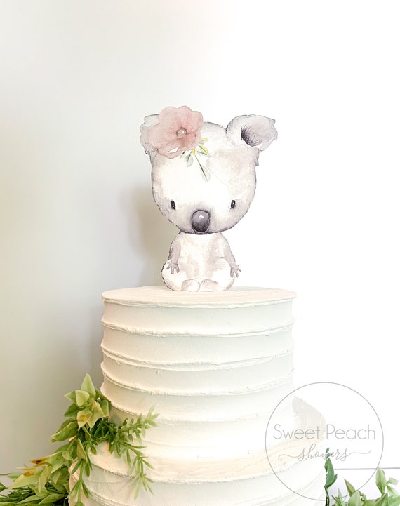 Koala Bear Cake Topper Baby Shower Decor Nursery Centerpiece Etsy