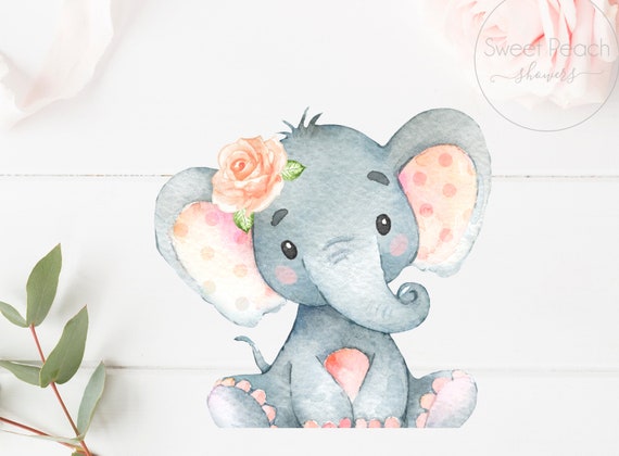 Pink Elephant Baby Shower Printables