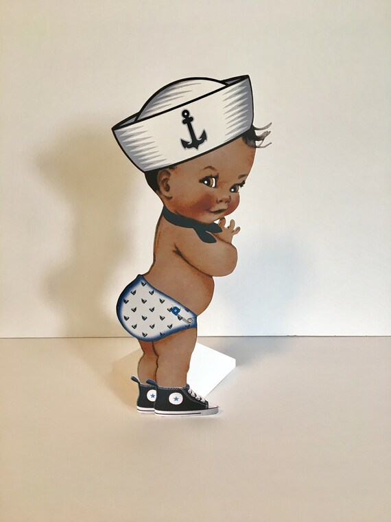 Nautical Sailor Decor Baby Shower Decoration Stand Up Nursery Centerpiece Decorations Blue Black White Showers Boy Ups Gray Table Ocean Sea By Sweet Peach Showers Catch My Party