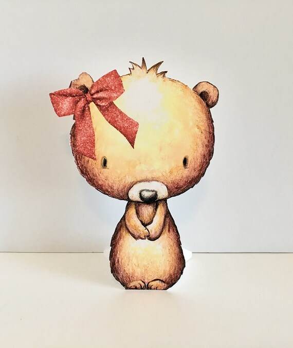 Christmas Kids Decor Woodland Baby Shower Stand Ups Holiday Party Nursery Centerpiece Decorations Woodland Bear Forest Animal Children Event Il_570xn