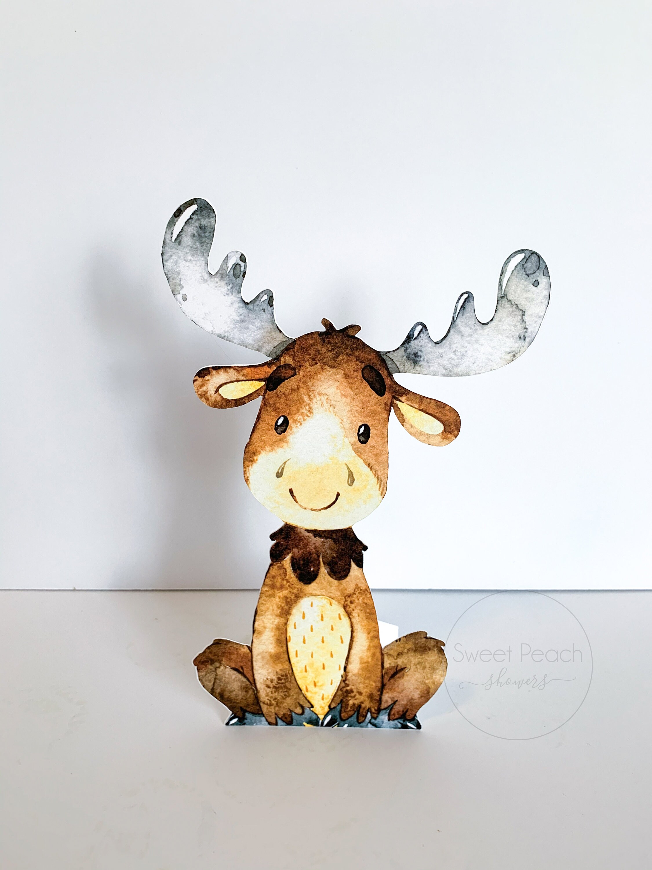 Woodland Baby Shower Decor Moose Nursery Single Sided Etsy