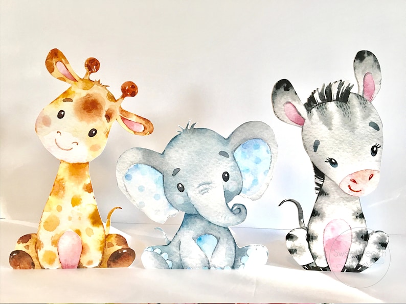 Download Safari Giraffe Baby Shower Decor Stand Up Safari Animals ...