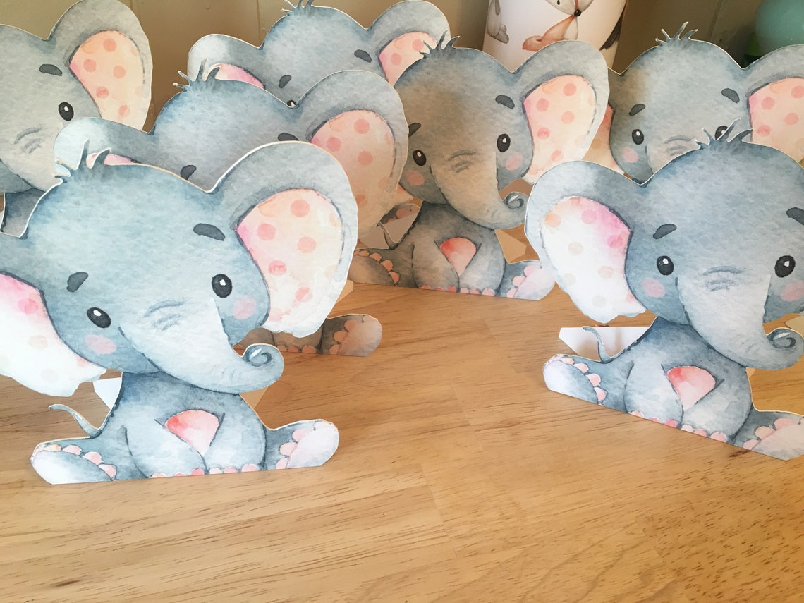Elephant Baby Shower Decor Centerpieces Nursery Centerpiece Etsy