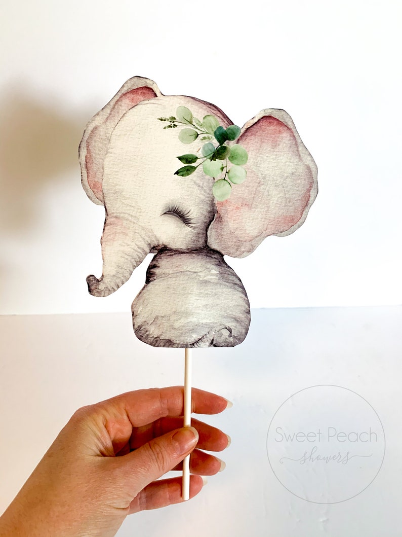 Elephant Cake Topper Baby Shower Decor Centerpiece Decoration | Etsy