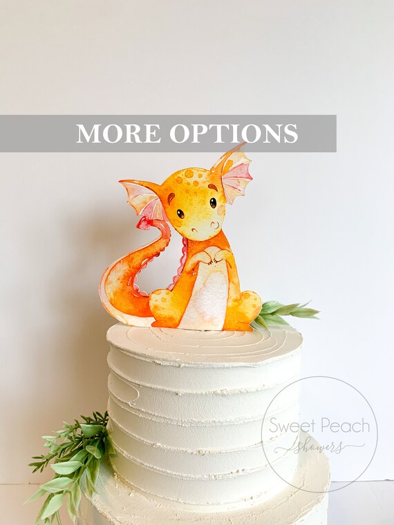 Dinosaur Four Cake Topper Happy Birthday Cake Decorations