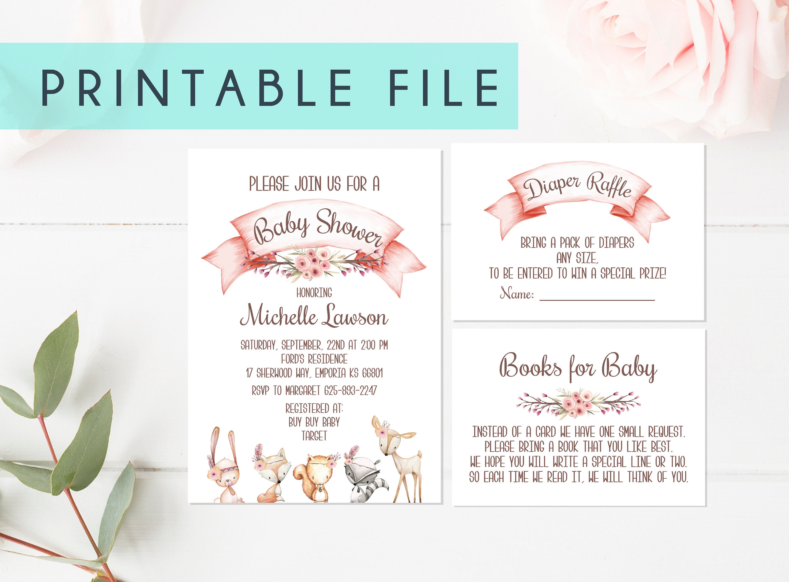printable baby shower invitations girl