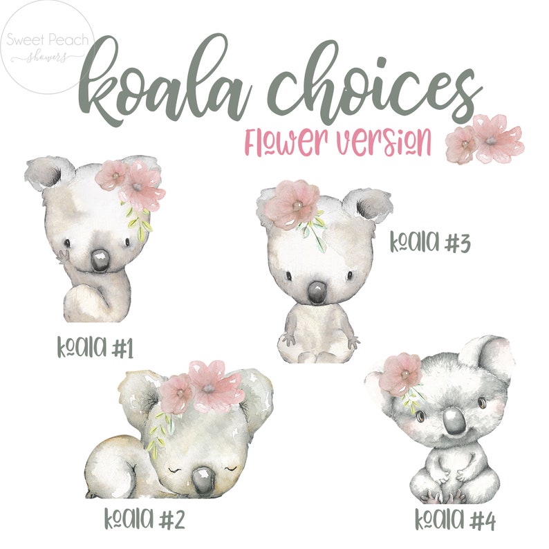 Koala Baby Shower Decor Centerpiece Nursery Decoration Etsy