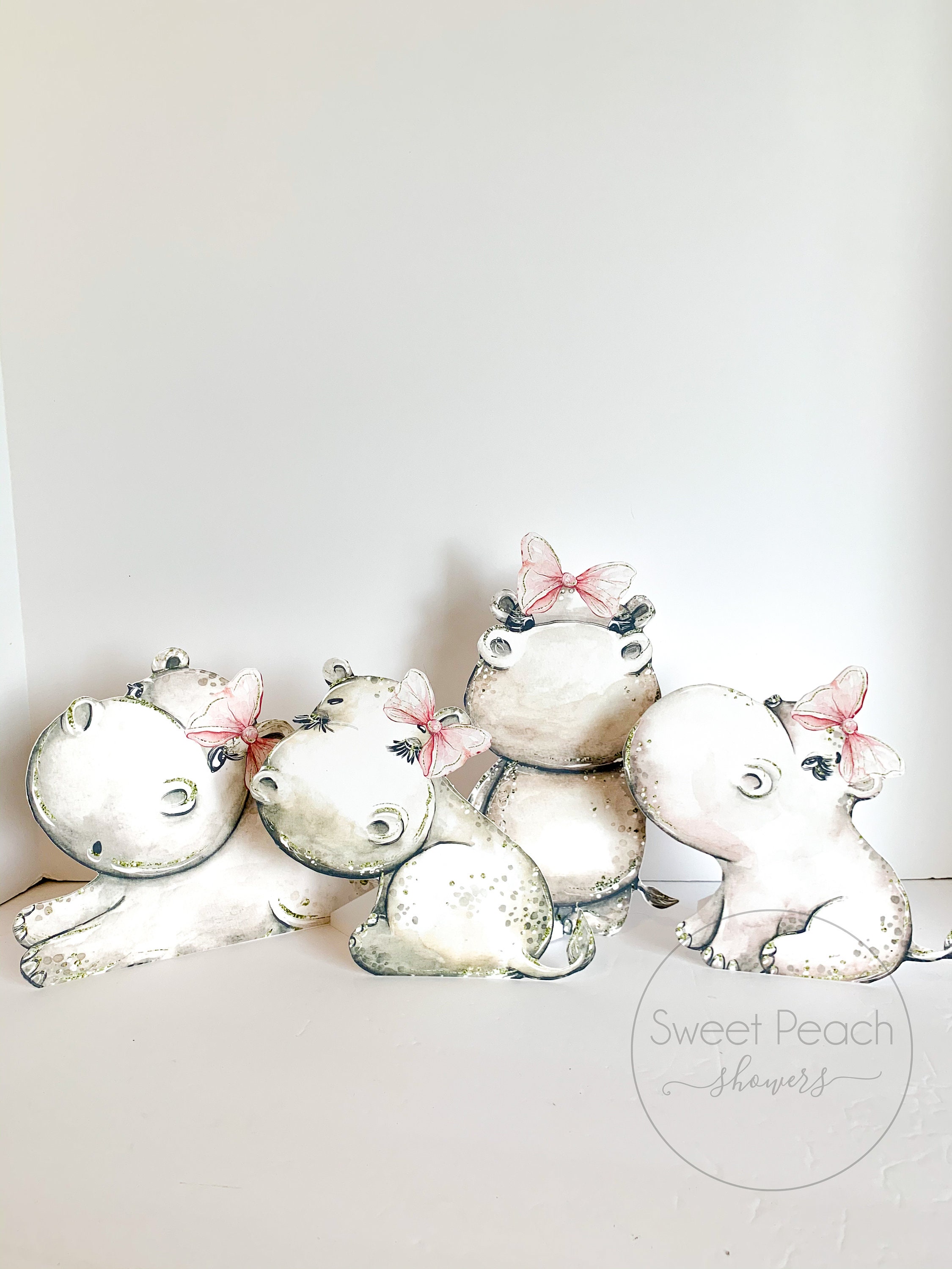 Hippo Birthday Baby Shower Decor Nursery Centerpiece Table Etsy UK