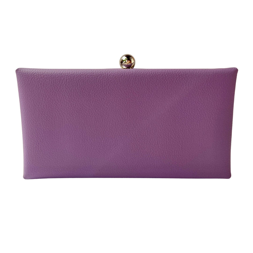 Purple Clutch Bag Faux Leather Clutch Clutch Bag Purple Etsy