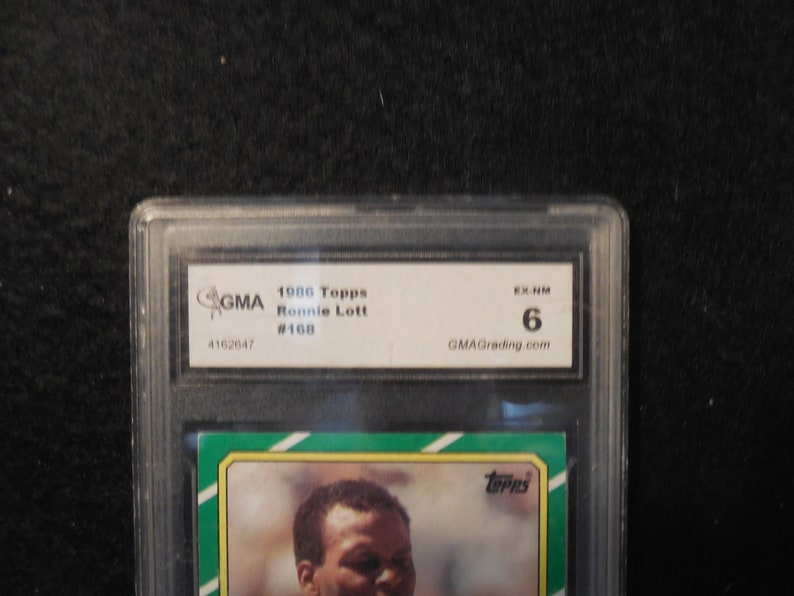 vintage topps 1986 Ronnie Lott graded card 6