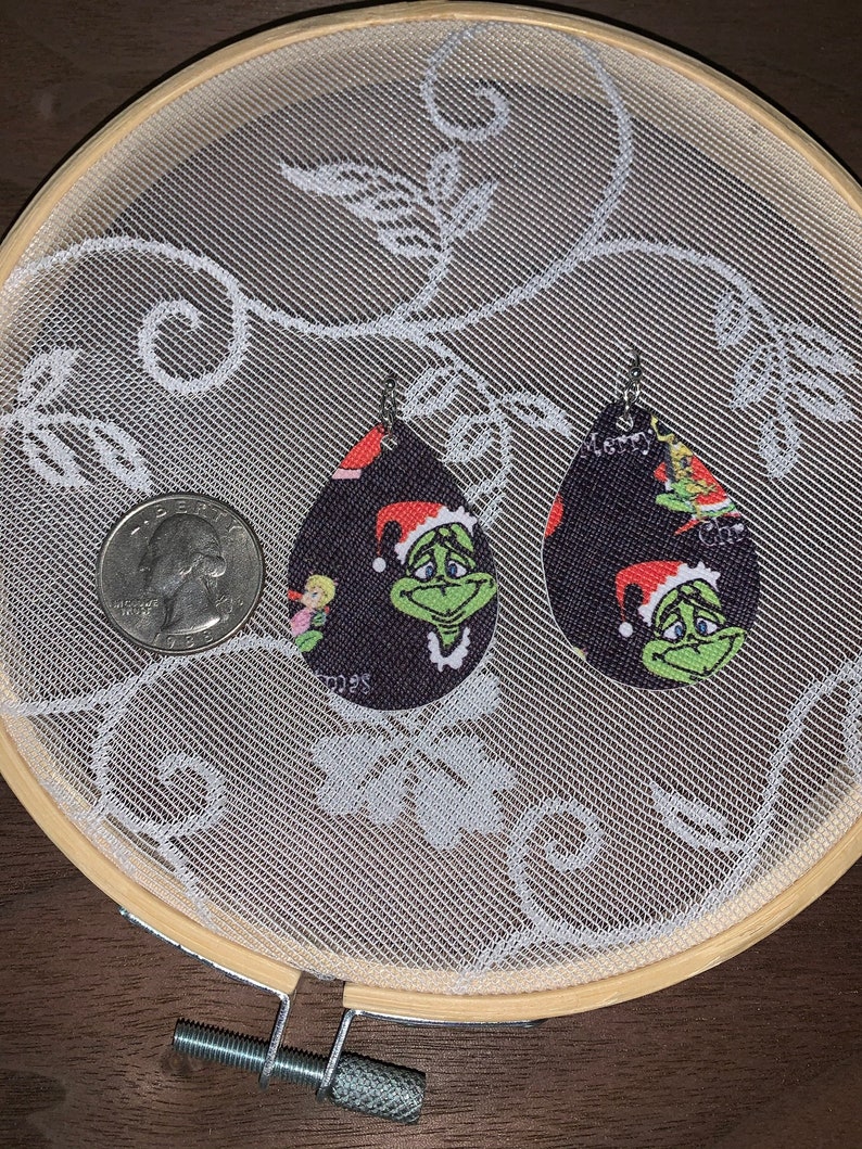 Faux leather earrings