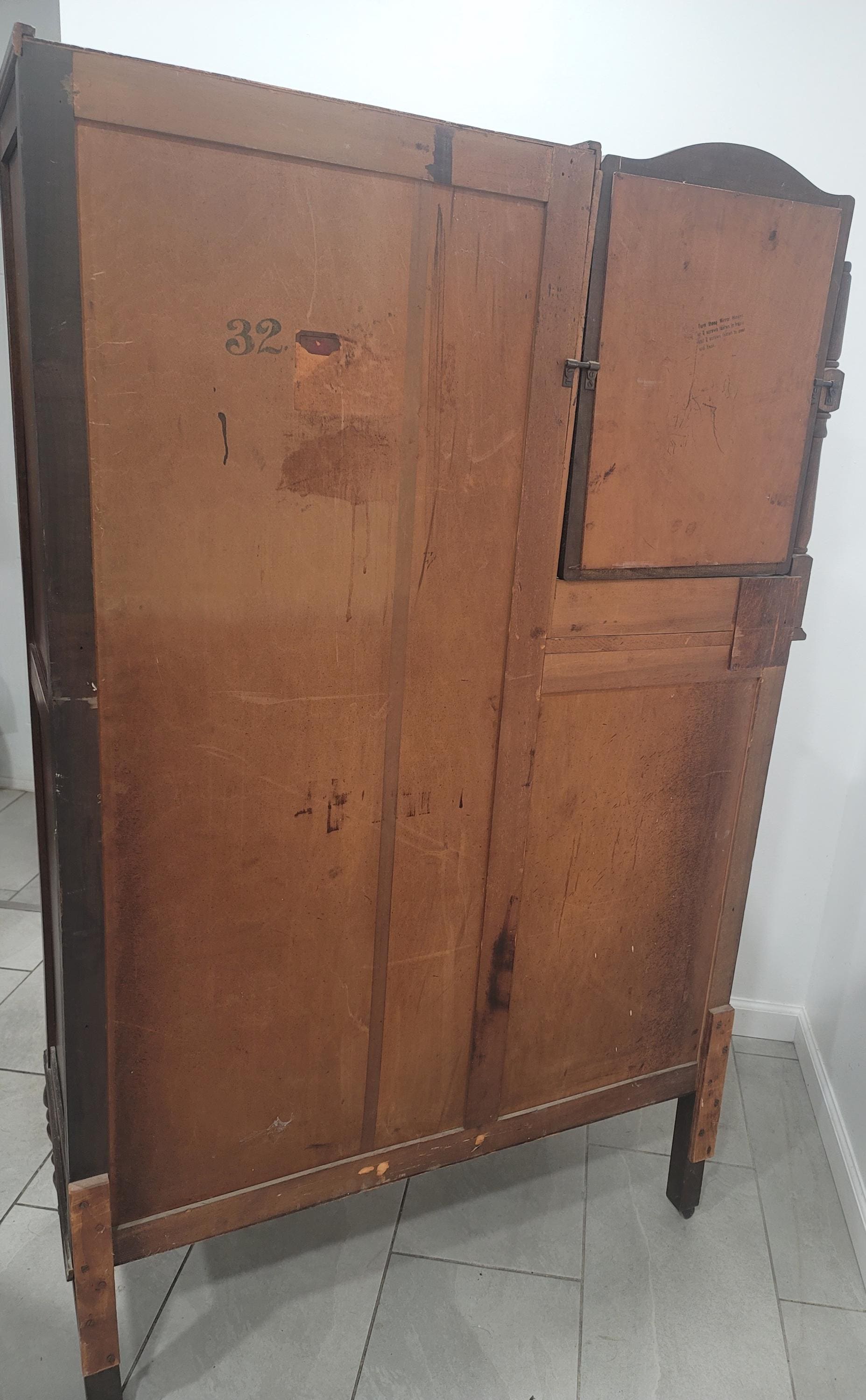 Antique Wardrobe Armoire, Chifferobe, Dresser With Mirror - Etsy