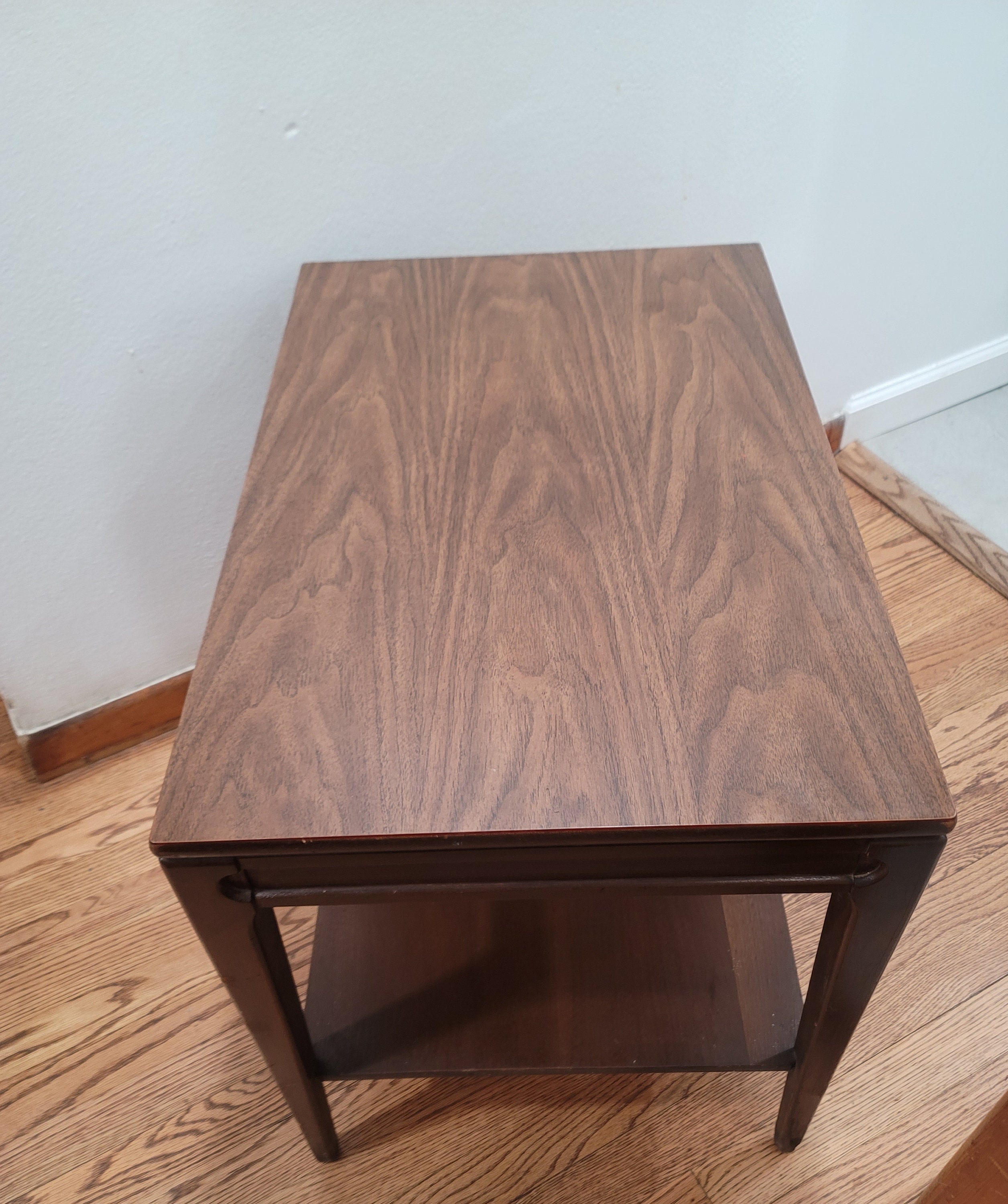 Mid Century Modern Mersman 2 Tier Dark Wood Side Table - Etsy