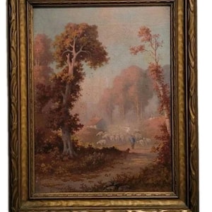 18th Century Pastoral Landscape Oil Painting,  attributed to Johann Georg Schütz Old Masters, Antique Original