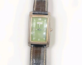 Vintage Fossil Art Deco Tank 26mm Watch Silver Tone Square 1990s New Battery Fossil Tank | eBay main image 4