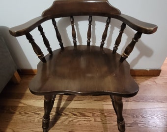 Vintage Captain Windsor Chair Spindle Back Richardson Brothers