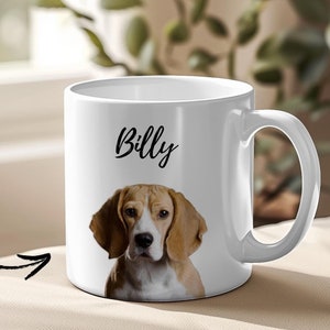Custom Pet Mug Using Pet Photo and Name, Custom Dog Mug Coffee Cup, Personalized Pet Mugs, Dog Mom Mug Dog Dad Mug, Pet Owners Gift, Cat Mug