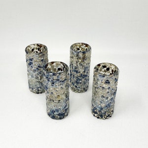 4 Hand Blown Shot Glasses - Mocha Graniti