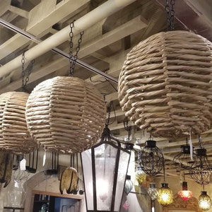 12&quot; Rattan Light Globle with Chain and Cord