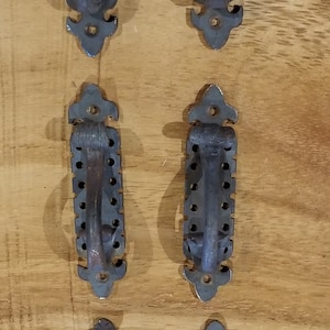 6 pcs Iron Scroll Fleur-de-Lis Decorative Handle