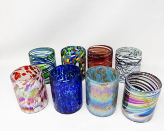 8 Assorted 10 oz Lowball Glasses