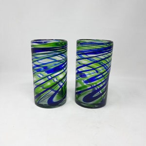 Blue Green Glassware - Etsy