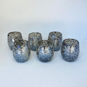 6 Stemless Wine Glasses - Mocha Graniti