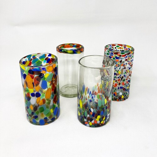 4 Hand Blown Water Glasses - The Cabo Collection