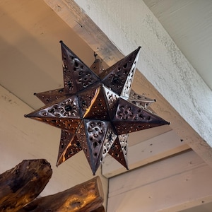Tin Punch Star Pendant Small (12"x12")