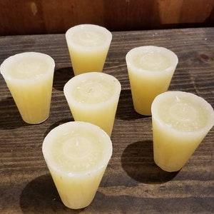 6 UNSCENTED sugar Mold Candles