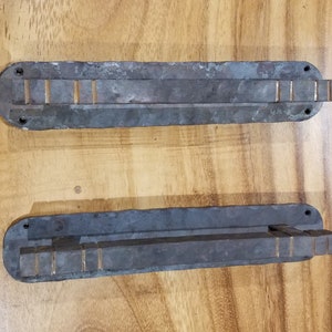 2 Iron Door Handles - Large - Castle