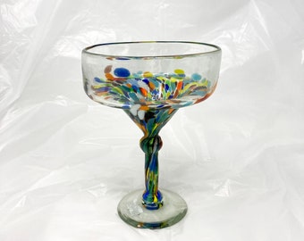 1 copa de margarita soplada a mano - Base de confeti