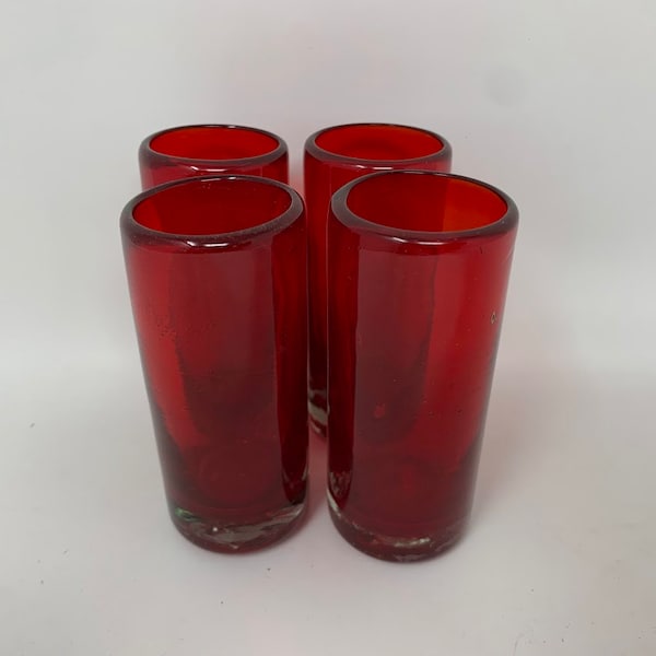 Red Drinking Glasses - Etsy