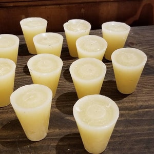 12 UNSCENTED sugar mold candles