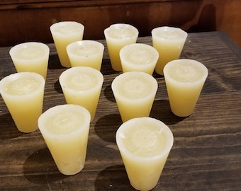 12 VANILLA sugar mold candles